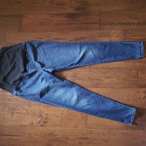 Crossback maternity skinny jeans